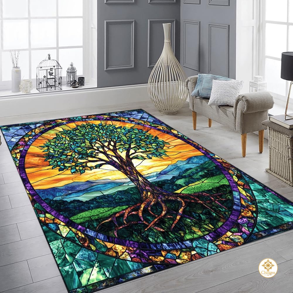 Custom Tree of Life Welcome Mat for Entryway and Living Room - Tree-ds15