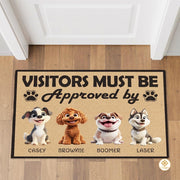 Personalized Dog Welcome Mat with Custom Text and Non Slip Backing - Style #3