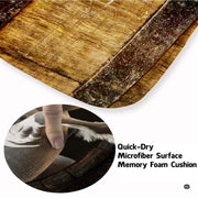 Close up texture detail showing soft pile surface and stitching of horse area rug. - thumbnail image 3 of 7