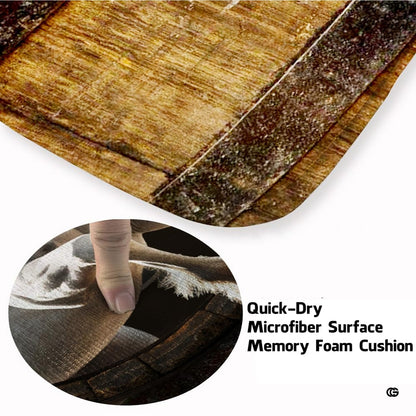 Close up texture detail showing soft pile surface and stitching of horse area rug. - thumbnail image 3 of 7