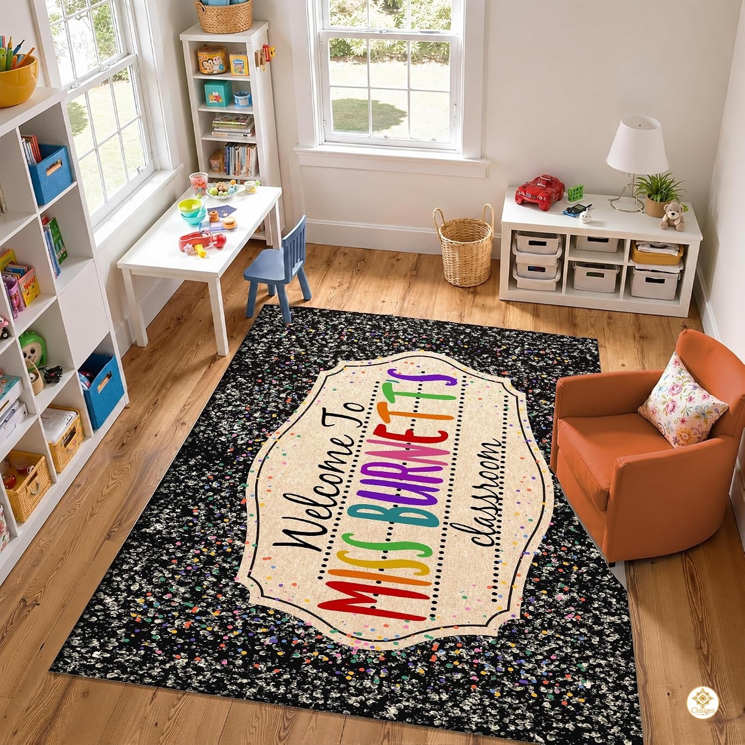 Custom Notebook Welcome Mat for Kids and Classroom - Galaxy Style D02 / 2' x 3' (Rectangular)