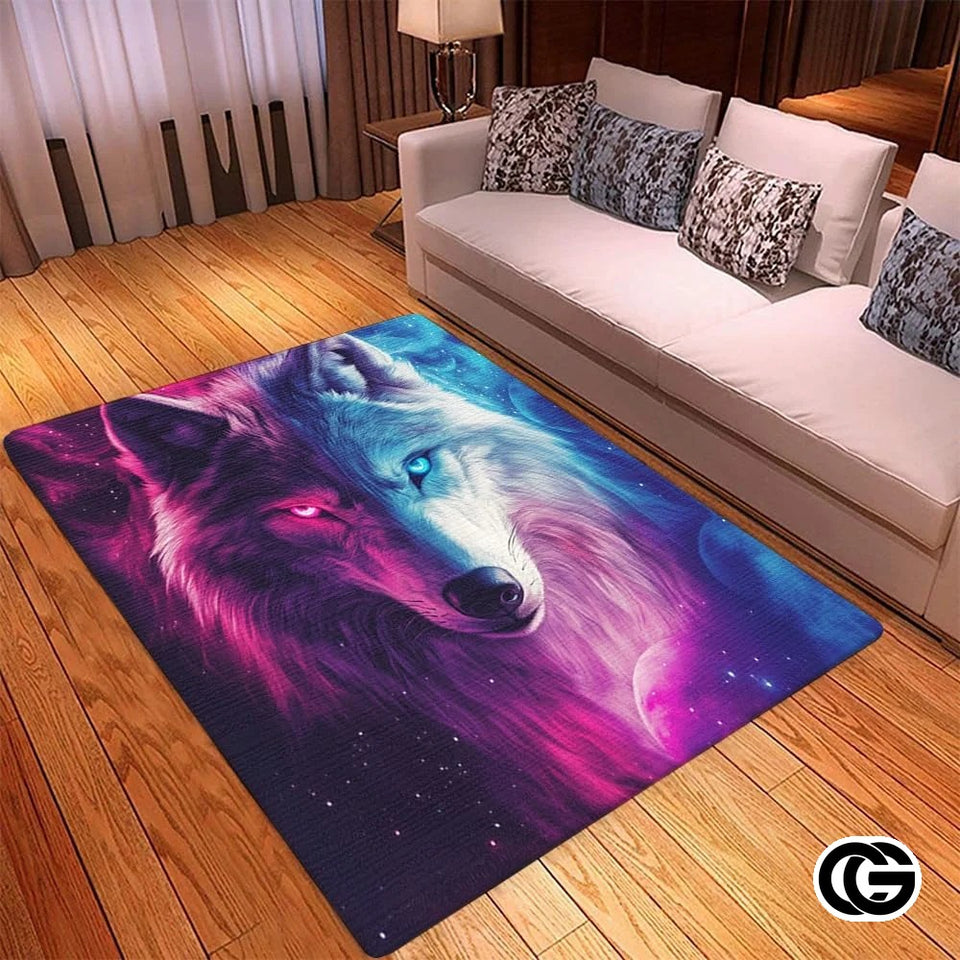 Custom Family Name Welcome Doormat for Front Door and Entryway - Wolf-ds05