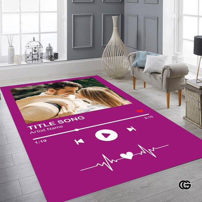 Personalized Music Welcome Mat with Custom Album Cover and Photo - Album-06