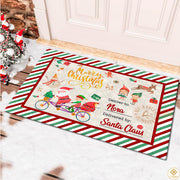 Personalized Christmas Doormat with Custom Family Name and Text