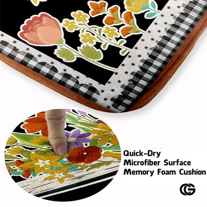 Custom Handprints Welcome Mat with Colorful Design and Text - Reading