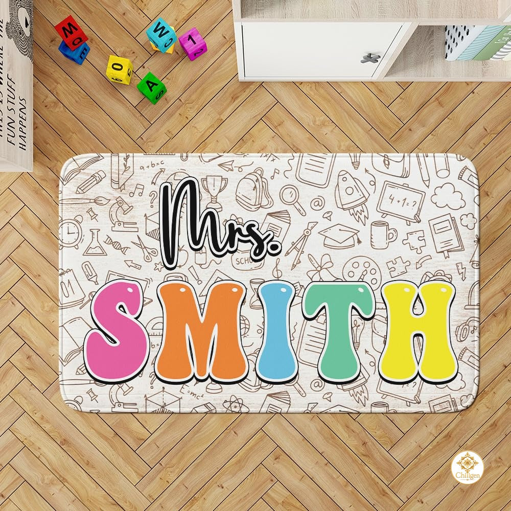 Custom Composition Notebook Rug for Classroom and Bedroom - Classroom Vintage Style / 2' x 3' (Rectangular)