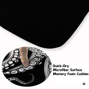 Non-slip grip backing texture and resilient construction of octopus area rug. - thumbnail image 6 of 7