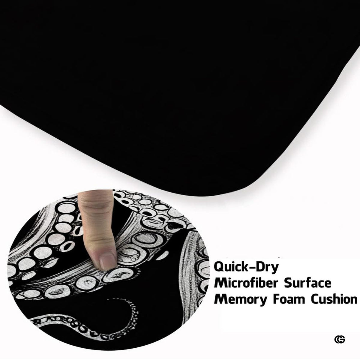 Non-slip grip backing texture and resilient construction of octopus area rug. - image 6 of 7