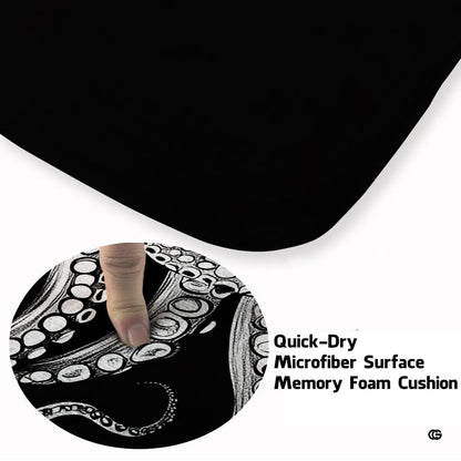 Non-slip grip backing texture and resilient construction of octopus area rug. - thumbnail image 6 of 7