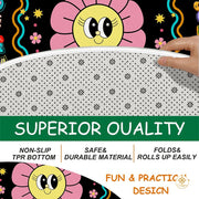 Custom ABC Educational Welcome Mat for Front Door and Entryway - Cute Abc-02