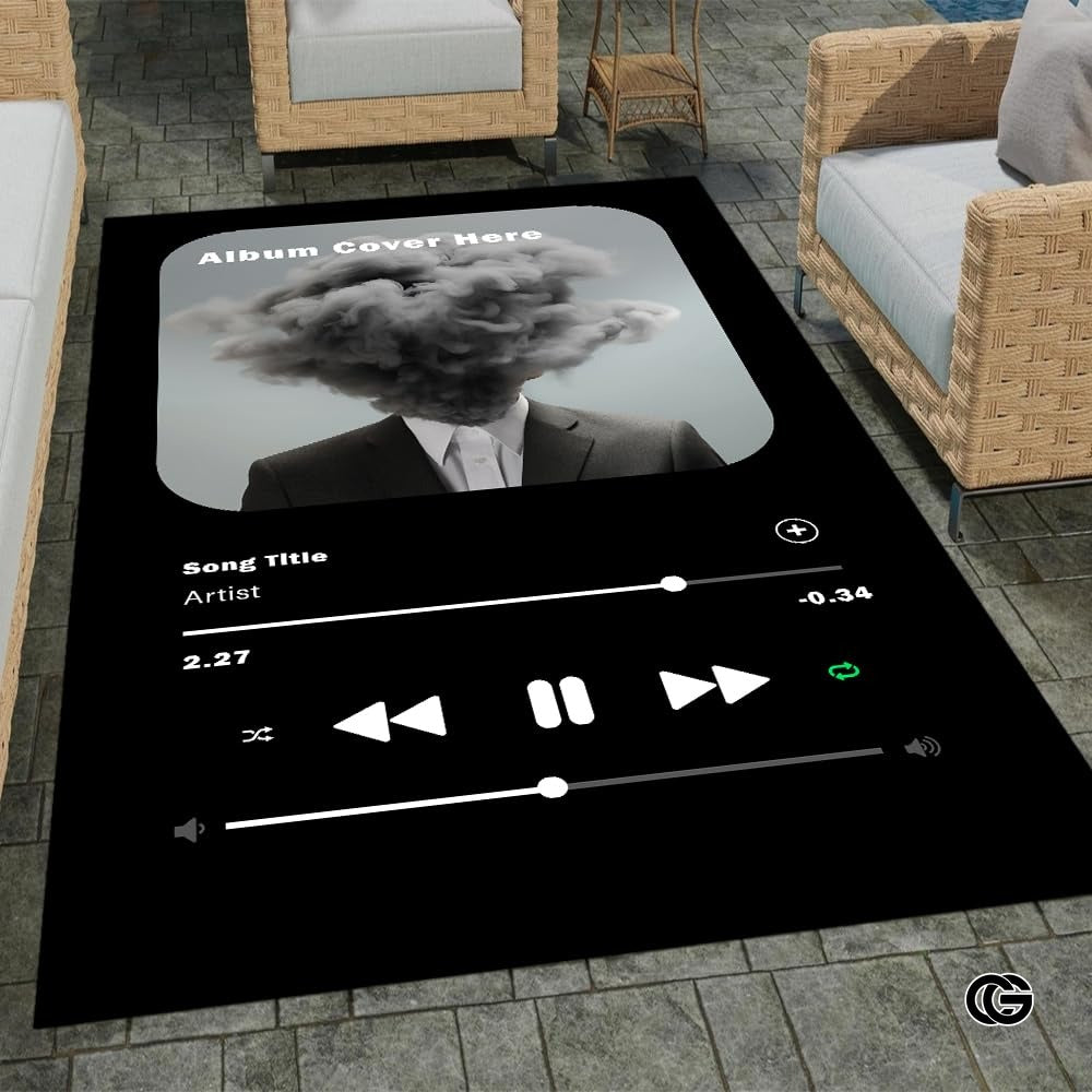 Personalized Welcome Doormat with Family Name and Address - Custom Album Cover Rug