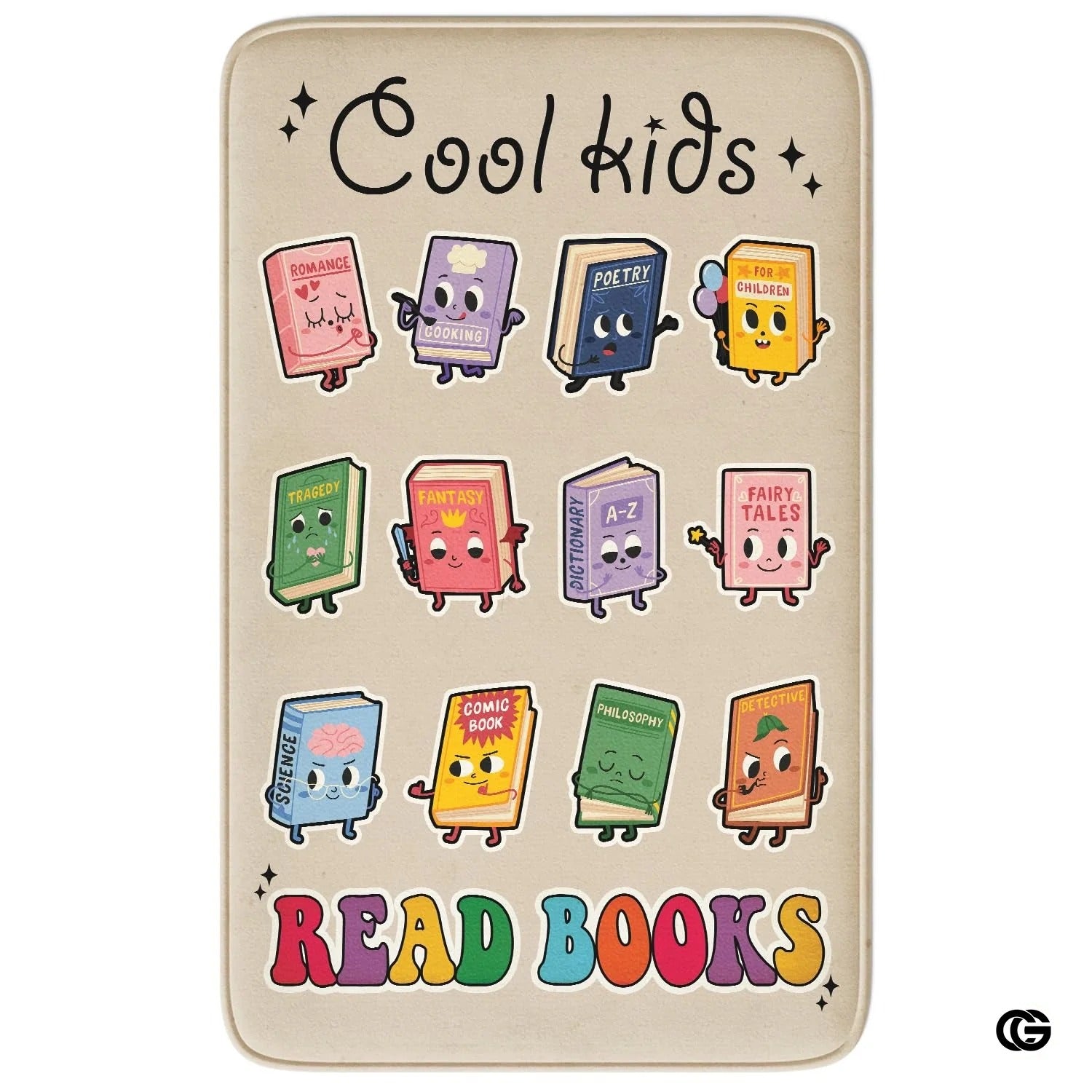Custom Kids Read Book Rug for Classroom and Library