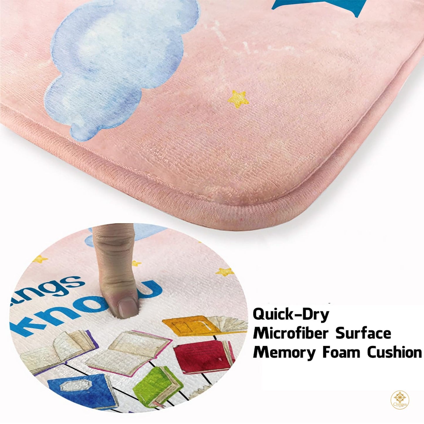 Custom Welcome Mat with Notebook Style and Teacher Name