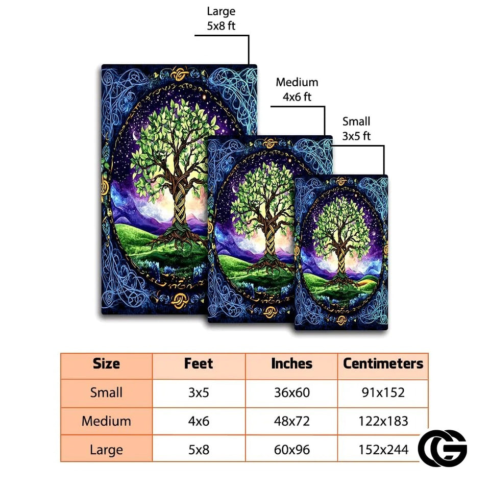 Custom Tree of Life Doormat with Celtic Design and Soft Mat - Tree-ds19