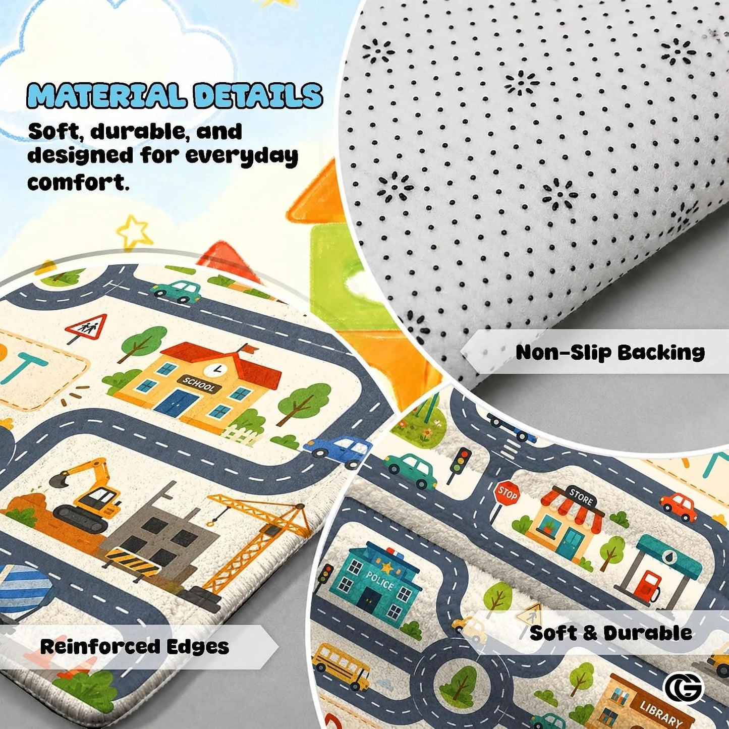 Personalized Road Map Door Mat with Custom Town Design - Map 1
