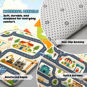 Personalized Road Map Door Mat with Custom Town Design - Map 1