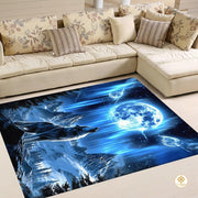 Custom Galaxy Wolves Rug for Boy Room and Living Room