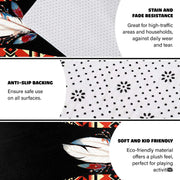 Angled perspective of southwestern geometric area rug accenting a contemporary lounge interior. - thumbnail image 6 of 7