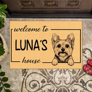 Personalized Pet Dog Welcome Door Mat with Photo and Name (A05)