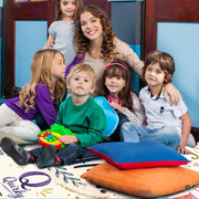 Alphabet educational carpet displayed in cozy classroom reading nook interior - thumbnail image 6 of 7