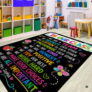 Dimension chart displaying size options for teamwork classroom area rug. - thumbnail image 2 of 7