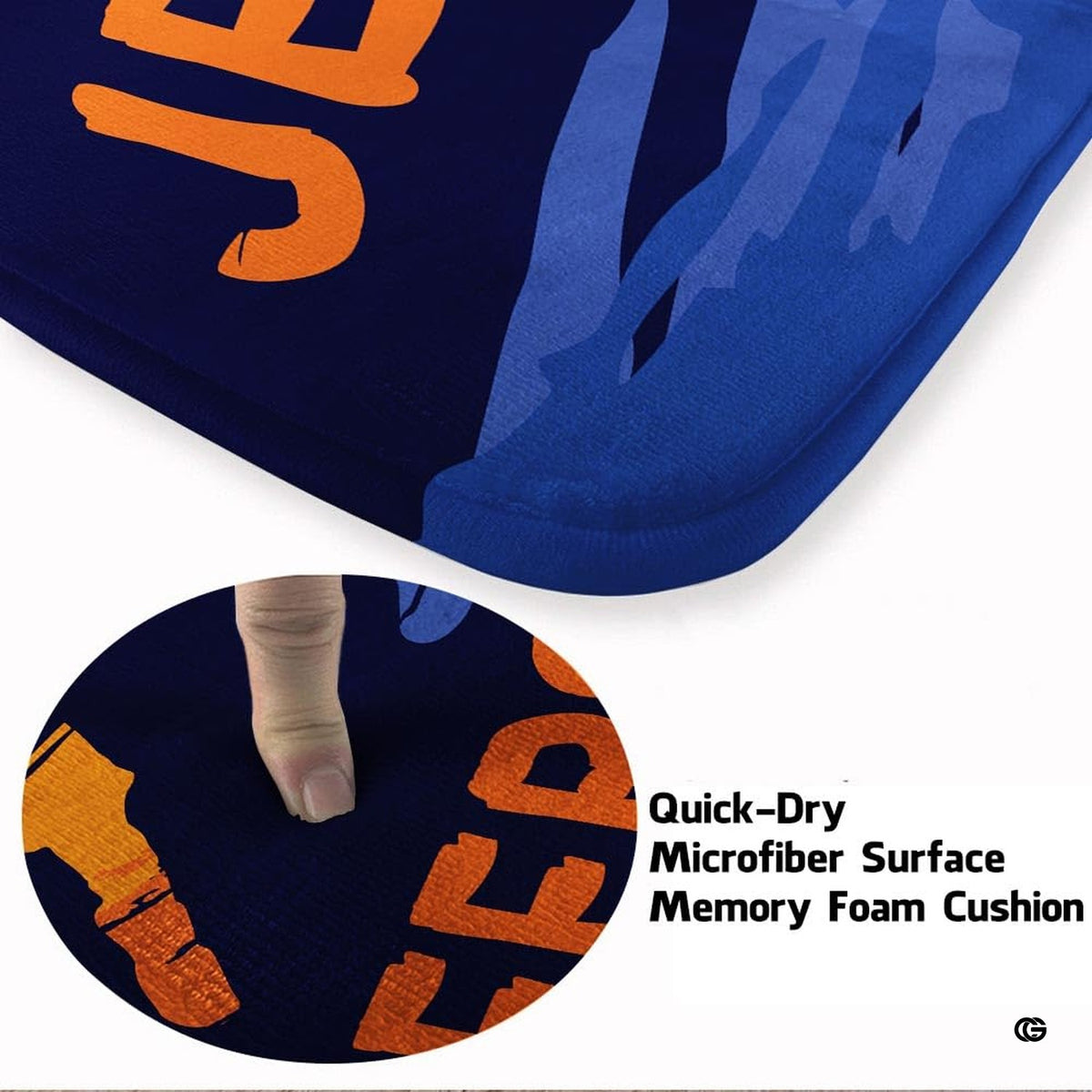 Soft low-pile microfiber surface texture on basketball player sports area rug - image 3 of 7