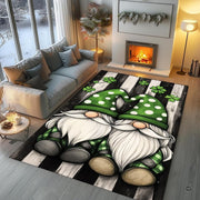 Cozy modern living room arrangement styling the Irish shamrock gnomes area rug - thumbnail image 5 of 8