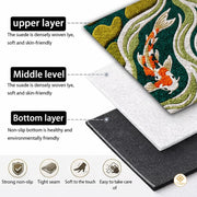 Custom Koi Pond Welcome Mat for Front Door and Entryway