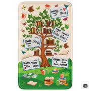 Custom Reading Tree Doormat with Book and Cat Detail - Reading Tree