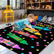 Custom ABC Spanish Educational Rug with Alphabet and Numbers