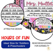 Custom Notebook Welcome Mat for Classroom and Kids Room