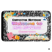 Classroom inspired area rug styled beneath a wooden desk setting with educational accents. - thumbnail image 7 of 8