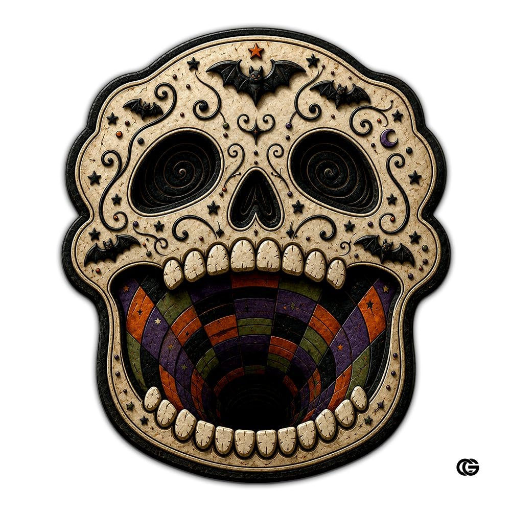 Personalized Halloween 3D Optical Illusion Shaped Rug (A02)