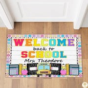 Custom Classroom Welcome Mat for Teachers and School