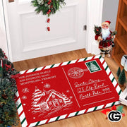 Personalized Christmas Doormat with Custom Family Name and Text
