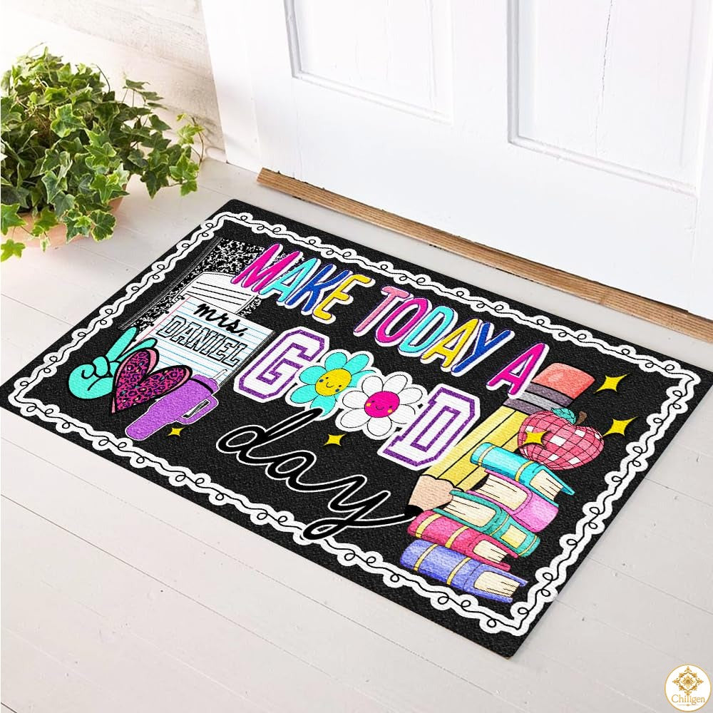 Custom Classroom Welcome Mat for Teachers and School Entryway