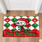 Personalized Christmas Doormat with Family Name and Address