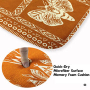 Western den layout displaying the southwestern bull skull rug centered on flooring - thumbnail image 5 of 7