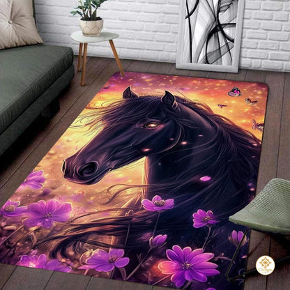 Custom Running Horse Welcome Mat for Living Room and Bedroom