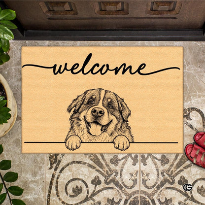 Personalized Pet Dog Welcome Door Mat with Photo and Name (A02)