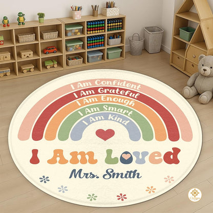 Custom Rainbow Welcome Doormat for Front Door and Entryway