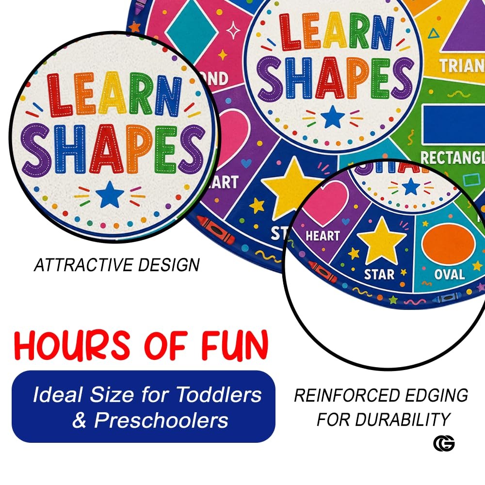 Wheel of Feelings and Emotions Round Rug, Educational Mental Health Rug for Classroom, Educational Animal Shape School Mat, Back to School Gift (Shape)