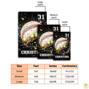 Baseball Area Rug
