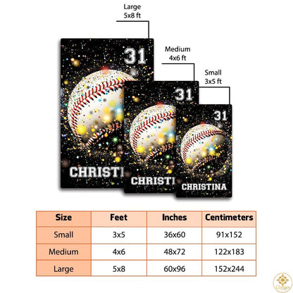 Baseball Area Rug