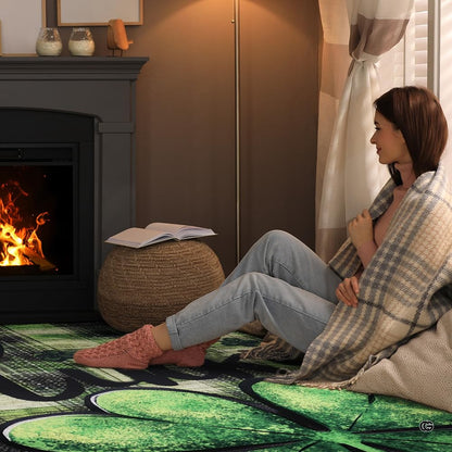 Entryway floor arrangement featuring the lucky shamrock plaid living room area rug - thumbnail image 8 of 8