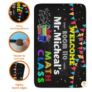 Custom Mathematics Education Rug for Classroom and Playroom - Welcome to Math Class / 3' x 5' (Rectangular)