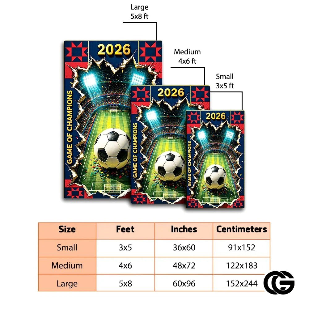 Personalized Soccer Welcome Mat with Family Name - D9