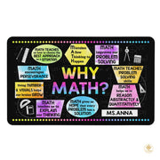 Custom Math Education Welcome Mat for Classroom and School - Math D3 / 3' x 5' (Rectangular)