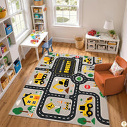Custom Road Map Area Rug
