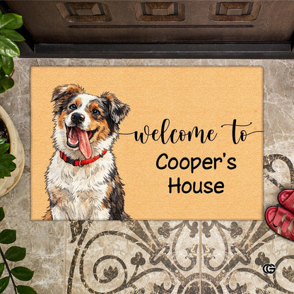 Personalized Pet Dog Welcome Door Mat with Photo and Name (A01)